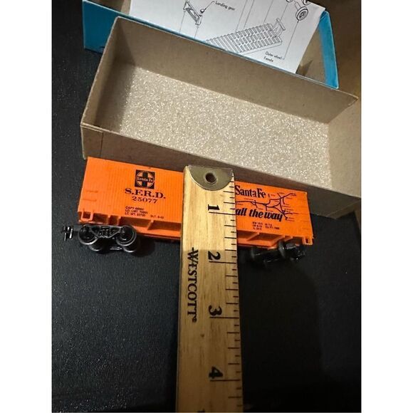 Vintage HO Athearn Trains Santa Fe Piggyback Trailer Car with Box - Picture 13 of 13